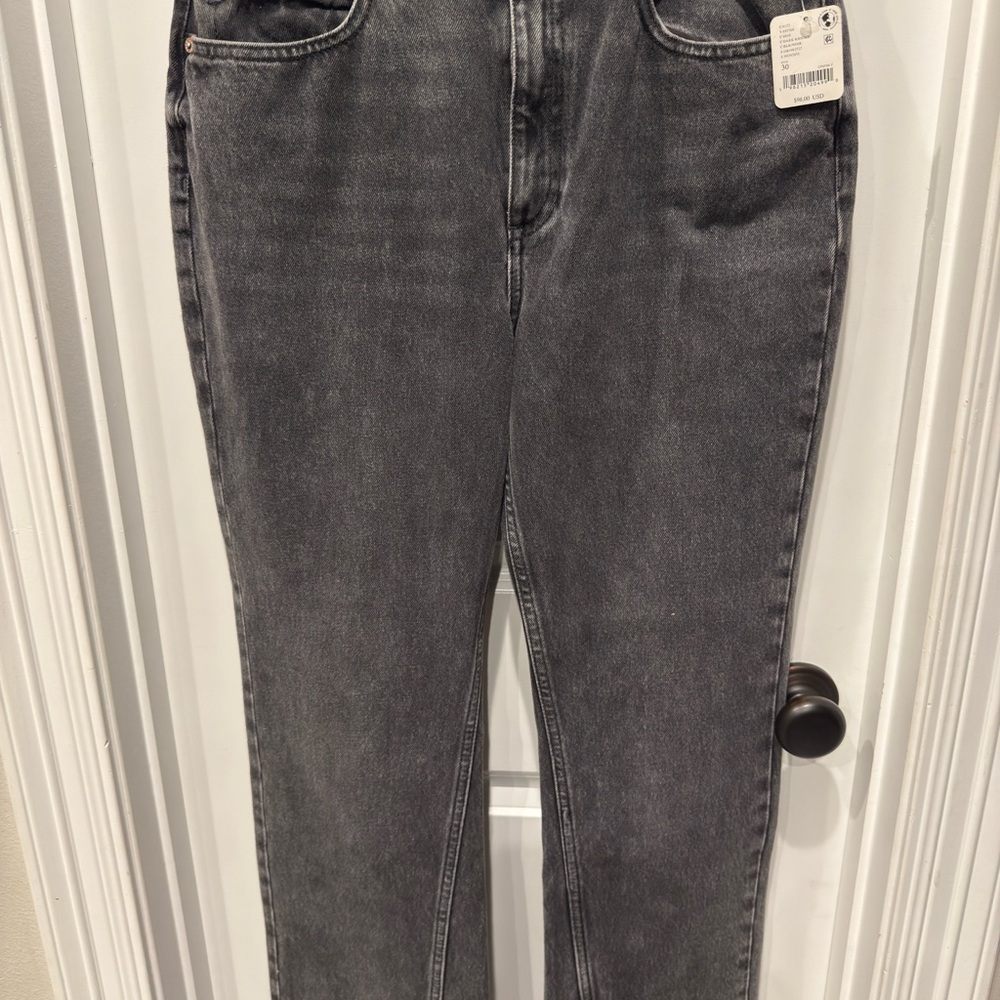 NWT Free People Xena Slim Straight Black Women’s Jeans Size 30